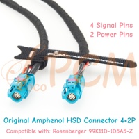 كابل فيديو LVDS أصلي من أمفينول 4+2P أنثى إلى أنثى متوافق مع روزنبرجر HS D 99K11D-1D5A5-Z