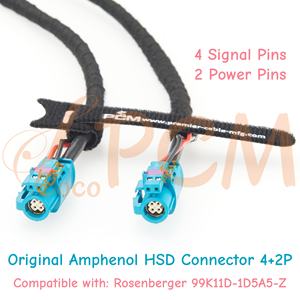 汽车线束原装安费诺4 + 2p母对母LVDS视频电缆兼容罗森伯格HS D 99K11D-1D5A5-Z - Product Image 3