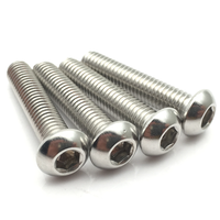 Sekrup Mesin Kepala Bulat Hex Drive Socket Allen M6 Baja Tahan Karat 304 316 Metrik ISO7380