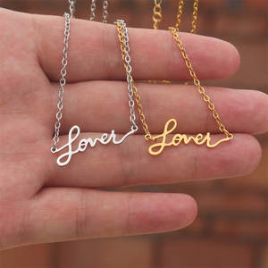 RFJEWEL 2024 Hot Singer Taylor stesso nome oro/argento placcato collana pendente in acciaio inossidabile - Product Image 6