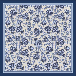 Ethnic Floral Vine Digital Print <b>Scarf</b> 70*70cm Polyester Satin <b>Square</b> Neck <b>Scarves</b> for Women All-Season Styling & Gifting - Product Image 1