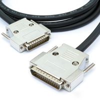 Cable Serial RS232 DB25 Macho a Macho de 25 Pines D-Sub, Cable de Cobre Trenzado Blindado con Cubiertas Metálicas Fundidas a Presión