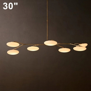 Lámpara de Techo Italiana Minimalista con Pantalla de Vidrio Esférica y Base de Latón para Comedor, Isla de Cocina, Estilo Moderno Americano, Tipo Magic Bean - Product Image 1