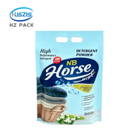 Sachet Doypack en plastique laminé imprimé sur mesure pour lessive en poudre avec poignée