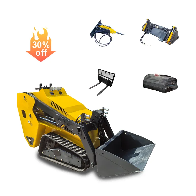 Gratis ongkos kirim!!! Mesin pemuat Mini, mesin pemuat mini skid steer Er Mini, lampiran ember backhoe