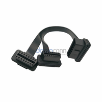Cable de Extensión OBD2 de 16 Pines a 16 Pines, en Forma de L, Divisor en Y