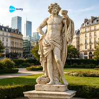 Statue de Dionysos en marbre blanc grec grandeur nature pour jardin extérieur