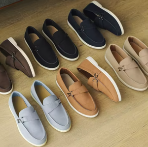 Dreamy Strark Men's Suede Loafers Slip-On Toe Breathable <b>Casual</b> <b>Shoes</b> Buckle Decoration All Seasons Flat Moccasins Youth Trendy - Product Image 3