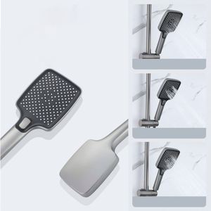 Grifo de ducha monomando de latón para montaje en pared con pantalla digital, teclas tipo piano, combo de ducha de lluvia con función de pausa y chorro de masaje para villas - Product Image 4