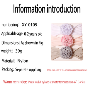 3 Stück New European American Style Niedliche Baby Blume Solid Elastic Nylon Stirnband Komfortable Kinder Haarschmuck - Product Image 6