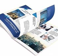 Service d'impression personnalisé OEM en usine : Impression offset sur papier couché et gaufré pour brochures et livrets pliables avec design sur mesure