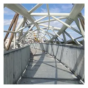 Estructuras de acero prefabricadas de diseño moderno Construcción de puente de armazón de tubo de acero