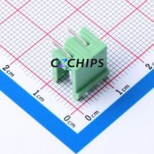 DB2ER-5.0-2P-GN Plug-in Terminal Block P=5mm Connector Board-to-Board / Socket - Open 1x2P 5mm Green - Product Image 2