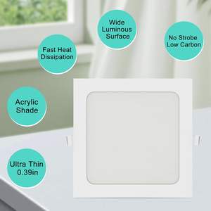 Plafonnier LED Moderne Ultra-Mince Sans Cadre en Aluminium – Options Carrées/Rondes, Tailles 4/6 Pouces, Encastré ou En Saillie pour Salon - Product Image 4