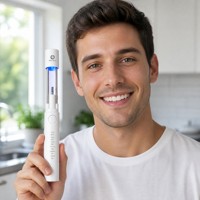 Brosse à dents électrique sonique à conception brevetée par l'usine, brosse à dents ultrasonique sans fil pour adultes avec 2 têtes de brosse souples