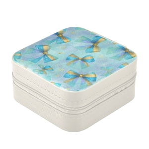 Fashion Custom Print Travel Jewelry Box Pendant <b>Earrings</b> Ring Jewelry Box Pu Leather Jewel <b>Case</b> Jewelry Storage Boxes for Women - Product Image 3
