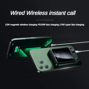 Magsafered ที่ชาร์จแบบพกพา5000มิลลิแอมป์ต่อชั่วโมง, พาวเวอร์แบงค์ขนาดเล็ก PD MAG ชาร์จเร็ว22.5วัตต์พกพาได้ปลอดภัยแสดงผล LED สำหรับ <span class=keywords><strong>iPhone</strong></span> 16 - Product Image 6