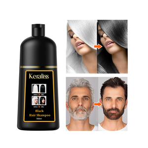 Joynna, fabricante al por mayor, <span class=keywords><strong>precio</strong></span> de fábrica permanente, sin amoníaco, Magic Herbal Natural Dye Oem Fast Black Hair Dye Shampoo - Product Image 1