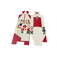 Boîtes en papier de Noël jetables personnalisées en gros avec fenêtre transparente pour l'emballage de gâteaux et de cadeaux de boulangerie