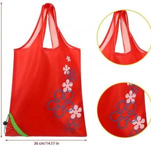 Sacs de courses pliables réutilisables légers avec logo personnalisé, grands sacs à fraises pliables pour l'épicerie - Product Image 3