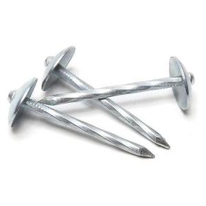 Clous de toiture galvanisés résistants aux intempéries à tête parapluie, à tige torsadée pour tôle ondulée, Clavos Para Techo, Fixations - Product Image 3