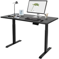 Bureau assis-debout électrique moderne à double moteur, ergonomique, réglable en hauteur, bureau de bureau intelligent à levage, construction en acier