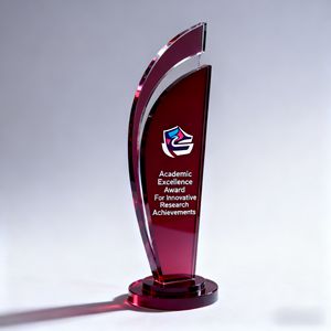 Trofi Akrilik Tanpa Merek Tema Olahraga Warna Merah Anggur Bentuk Ramping Pencetakan UV Ramah Lingkungan Menghargai Prestasi Olahraga - Product Image 5