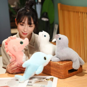 Juguetes de Peluche de Animales Marinos en una Variedad de Colores y Estilos, Ideales como Regalos Navideños o Decoración del Hogar - Product Image 3