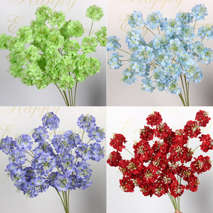 Fleurs d'hortensia artificielles Gong Xia, 5 têtes, fleurs en soie, branche unique, décoration de mariage et de maison - Product Image 3