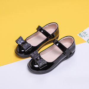 Zapatos de Vestir de Cuero Negro con Lazo para Niñas, Zapatos de Princesa para Actuaciones Escolares - Product Image 4