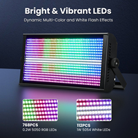 Big Dipper 10 pièces 250W Projecteur de scène LED Matrix Strobe Wash Blinder RGBW 3-en-1 DMX512 avec effets de mappage de pixels et Flight Case