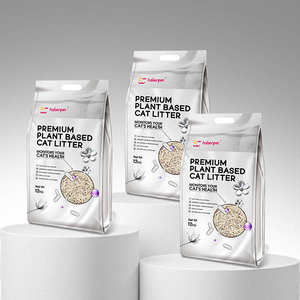 فضلات قطط من التوفو بشعار مخصص، خالية من الغبار، تكتل سريع، توصيل سريع، شكل مخطط، اختبار درجة الحموضة - Product Image 1