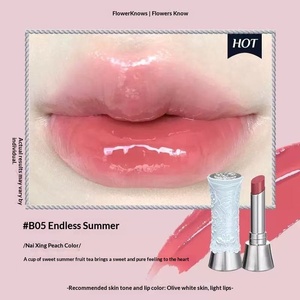 <span class=keywords><strong>Gloss</strong></span> à lèvres solide effet miroir pour femme, non-tachant, non-transfert, fini rosé, couleur nude - Product Image 2