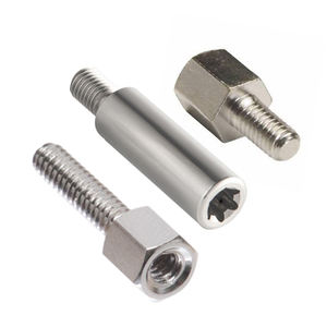 مصنع Cnc تشكيله الفولاذ المقاوم للصدأ الألومنيوم الفضة جولة الذكور الإناث فاصل الخيوط علامة المواجهة ل - Product Image 4