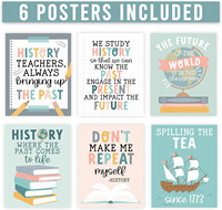 Decorazioni per Aule di Studi Sociali, Poster di Storia per Scuole Elementari, Medie e Superiori, Arte Murale Durevole di Storia Mondiale
