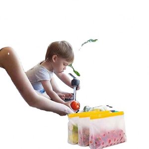 Bolsas de Silicona Reutilizables para Almacenamiento de Alimentos, con Cierre Hermético, Ecológicas, Personalizadas, a Prueba de Fugas, con Sellado Térmico, en Oferta - Product Image 6