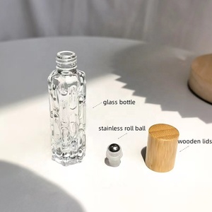 Vòng cuộn trên chai thủy tinh rỗng chai nước hoa cuộn trên 5ml 10ml 15ml 30ml với thủy tinh nhựa thép con lăn - Product Image 3