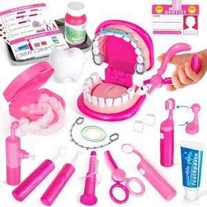 EPT Vente en gros 24 pièces Ensemble de jouets de dentiste en plastique Jeux de rôle Jouets pour enfants d'âge préscolaire Jouets éducatifs Ensemble médical de docteur - Product Image 1