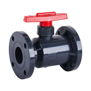 Válvula de bola CPVC manual de alta calidad de China, de 2 a 10 pulgadas, estándar ANSI/ASTM, con brida DN50-250, válvula de PVC-C con brida, lista para enviar - Product Image 4