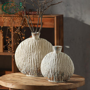 Juego de jarrones de resina blanca vintage, grandes y pequeños, para flores secas, decoración del hogar, decoración de la sala de estar - Product Image 1