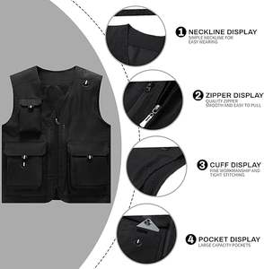 Maßgefertigte Weste Lässige Leichte Outdoor-Anglerweste Taktische Weste Reiseweste mit Mehreren Taschen - Product Image 3