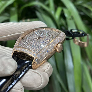 Elegante Reloj de Diamantes de Diseño para Mujer, Cuadrado, Resistente al Agua, para Uso Diario, con Correa de Cuero - Product Image 4