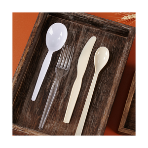 Good Quality Food Grade PS Raw Material Plastic Utensils Plastic Cutlery Set Disposable Party Supplies Restaurant