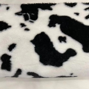Tissu en fausse fourrure de lapin à imprimés de vache, peluche super douce, pour couverture, livraison gratuite - Product Image 2