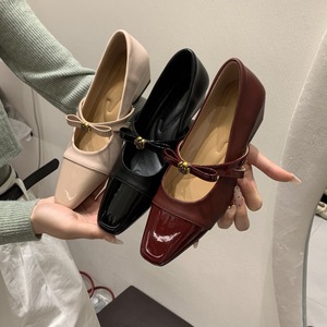 Zapatos Mary Jane de Ante con Punta Cuadrada y Tacón Invisible para Mujer, Estilo Retro Francés, Novedad Primavera 2026, con Correa al Tobillo y Boca Baja - Product Image 5