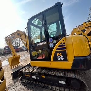 Mini-excavatrice d'occasion Komatsu PC56 de haute qualité, modèles PC56-7 et PC56-8, équipement de construction prêt à être expédié - Product Image 1