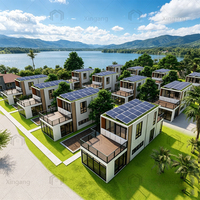 Maison préfabriquée modulaire de luxe, 2 étages, 3 chambres, villas classiques préfabriquées, maisons de luxe avec EPS pour habitation résidentielle