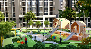 Grand parc <span class=keywords><strong>d</strong></span>'attractions extérieur, divers équipements de divertissement, balançoire à ressort double pour enfants, cheval à bascule, vente personnalisée - Product Image 2