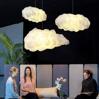 Luminaire suspendu nuage personnalisé pour chambre d'enfant, lustres et éclairages nuage pour centre commercial et bar de maternelle