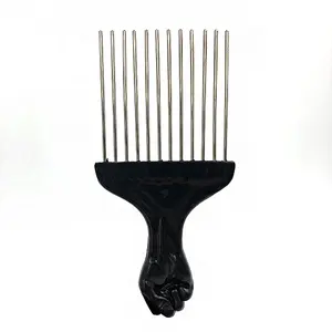 Hot Selling Barber metal comb Hair Accessories Other Hair Styling Tools afro comb pick custom twist combs